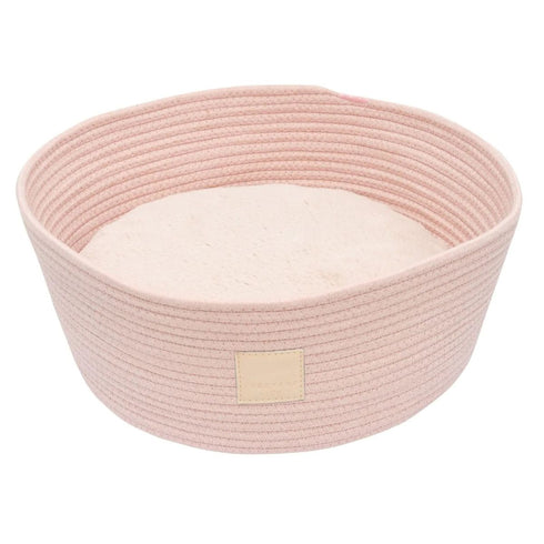 FuzzYard Life Rope Basket Bed Soft Blush Poudre Pet & Feed Supply